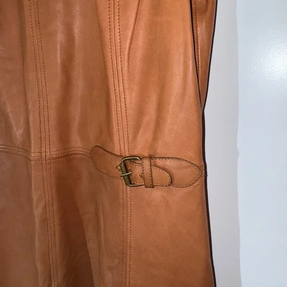Lauren Ralph Lauren Leather Fit n Flare Dress